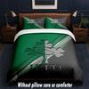 Ireland Rugby Design Bed Bedding Set 1 Duvet Cover + 2 Pillowcases Soft Breathable Household Bed Linens