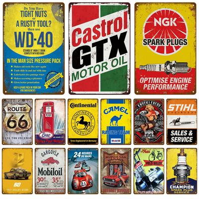 Werkplaats Auto-onderdelen Metalen Bord Reclamebord Wanddecoratie Retro Decor Auto-onderdelen Bord Vintage Blikken Bord Metalen Poster Voor Garage