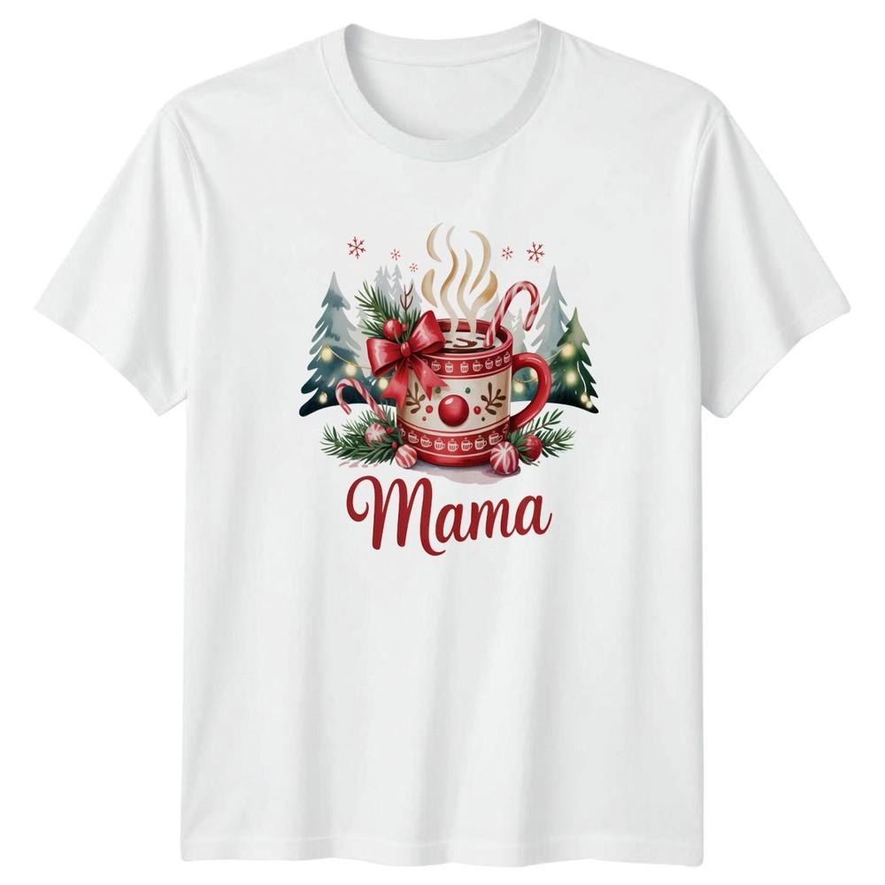 Mama Hot Cocoa Christmas Holidays Unisexs TShirt Unisexs Tee Graphic Unisex Top S