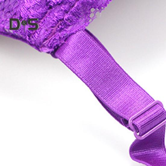 Push-Up-BH für Damen in Übergröße, sexy Blumenspitze, vollständige Abdeckung, Bügel-BH, gepolstert, stützender Alltags-BH für große Brüste