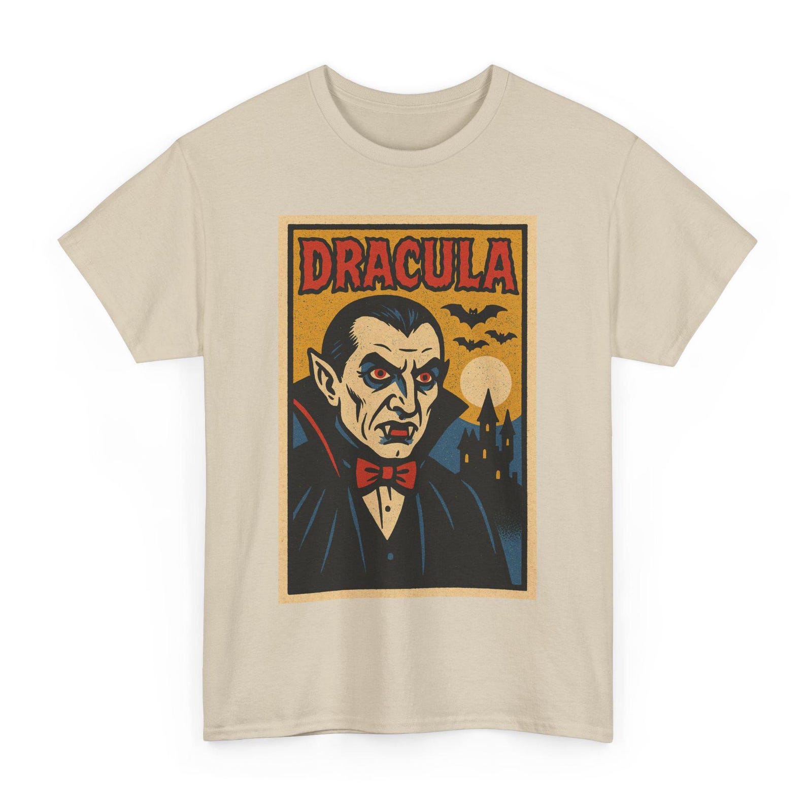 Dracula T-Shirt: Retro Comic Vampire, Gothic Horror Tee 2XL