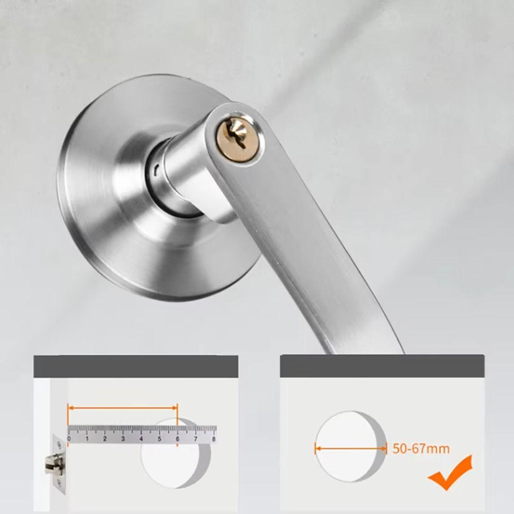 1Set Entry Sliding Door Handle Lock Aluminum Alloy Keyed Locks New Knob Lock