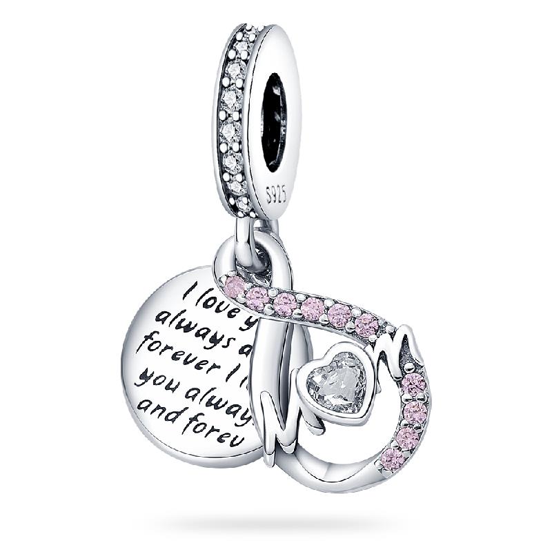 New In Copper Mother'S Day Series Charms Fit Original Pan Bracelet&Bangle For Women Birthday Fine Jewelry Gift