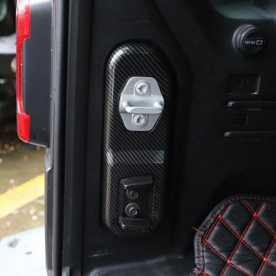 Carbon Fiber Tailgate Trunk Lock Panel Decor Cover for Jeep Wrangler JL JLU 18+