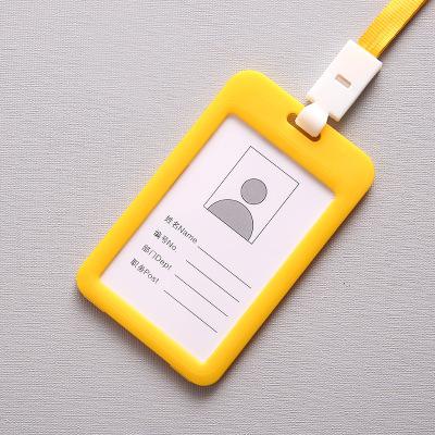 1pcs New Name Credit Card Holders Women Men Bank Card Neck Strap Card Bus ID Holder Students Kids Identity Badge With Lanyard