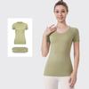 LU3.0 Women's Quick-Dry Short Sleeve Yoga Top for Fitness and Running