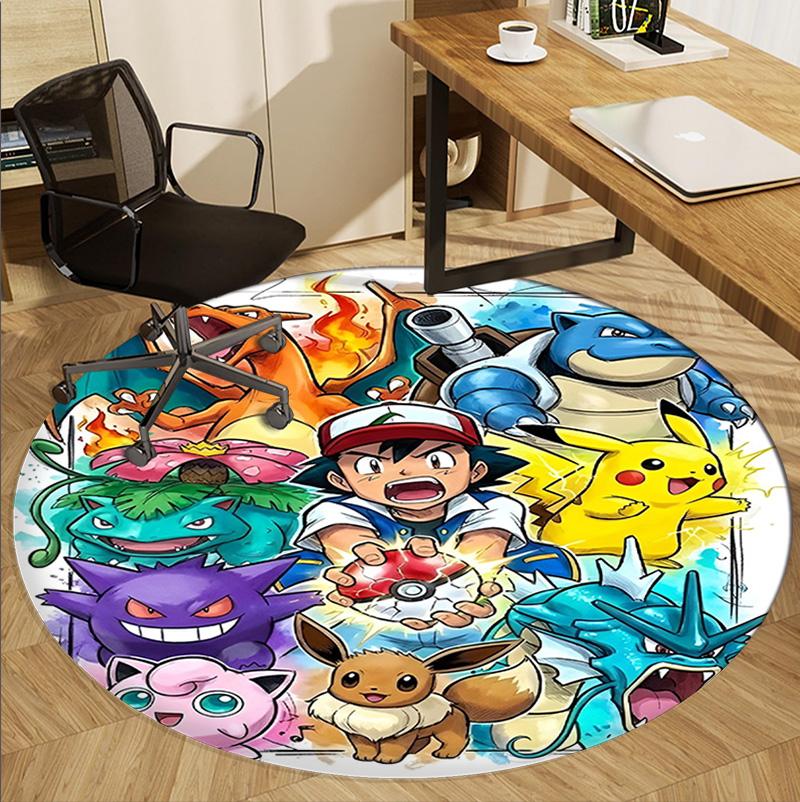 card game Pattern Round Rug, Indoor/Outdoor Mat, for Picnic, Gameroom, Bedroom, Office, Living Room, Home Decor Carpet, Birthday Gift