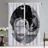 Tende oscuranti Fornasetti 2 pezzi Tende per interni casa per camera da letto Tenda soggiorno Decorazione di Halloween Cucina