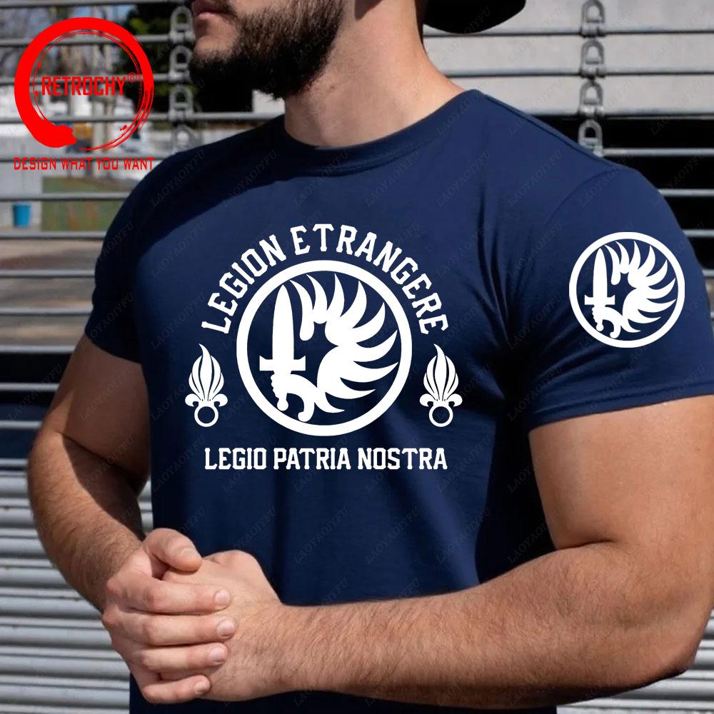 Funny Legion Etrangere TShirt Army Green T Shirts Unisex French Foreign Legion TShirts Legio Patria Nostra France Elite Tee Shirt