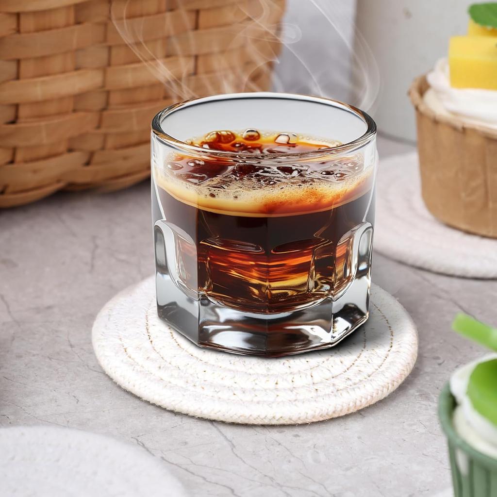 DomeStar Drink Coasters Set of 6, 3.5 Inch, Boho Furniture and Modern Farmhouse Decor Drink Coasters, Minimalist Non-Slip Tabletop Protection