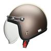 LEAD Jet MOUSSE Motorcycle Matte Brown X One Size Fits All Engines Helmet, Ivory, (57-60cm)