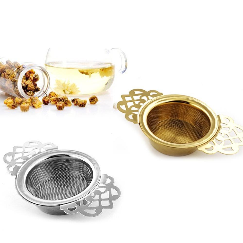 2pcs set Double Wing Handle Tea Strainer Bowl 304 Stainless Steel Loose Leaf Tea Filter For Mugs