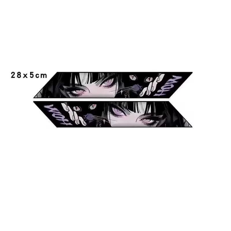 1 Paire Autocollants Film Imperméable Accessoires de Modification Autocollant Vélo de Route Sous le Tube Yeux Anime Kill Décoration Carrosserie Montagne