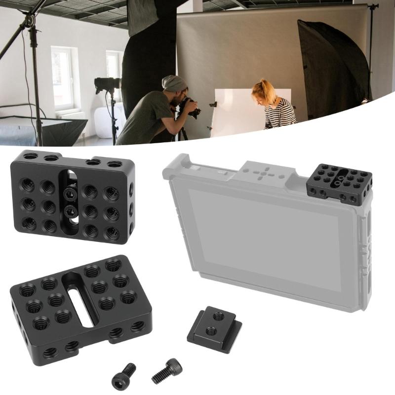 Hot Shoe Compatible Mini Expansion Plate Universal 1/4 Screw Hole Cheese Plate Metal Photography Mounting Base Plate