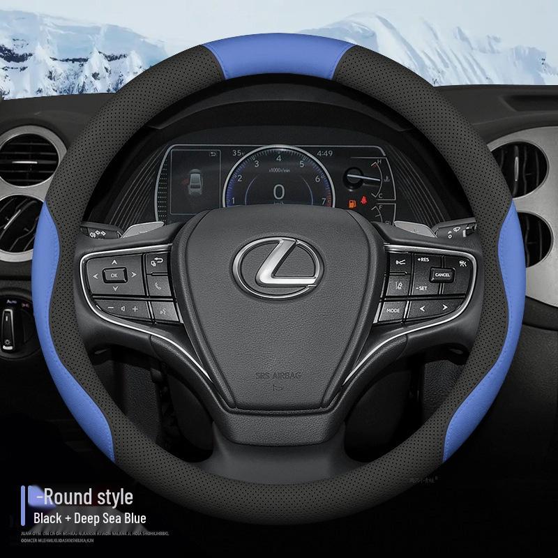 Fits 2016-2025 Lexus RX Genuine Leather Steering Wheel Cover for 300/350h/500h