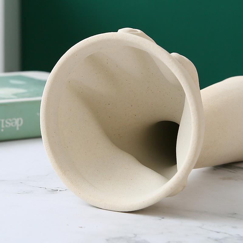 Ceramic Vase Nordic Home Decor Minimalist Flower Vase for Living Room Tabletop Creative Dried Flower Arrangement