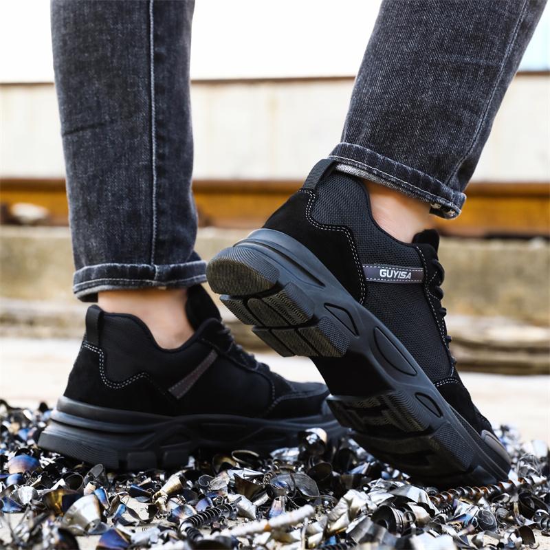 Anti Puncture Working Summer Shoes Mens Safety Work Shoes with Steel Toe Anti-slip Work Sneakers Protection Work Boots for Men