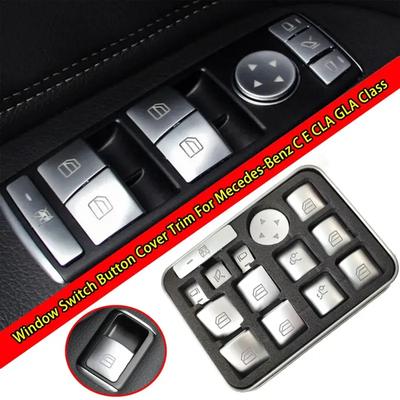 For Mercedes Benz CLA 180 200 GLA 180 200 2013 2014 2015 2016 2017 2018 14x Car Parts Window Switch Button Repair Stickers