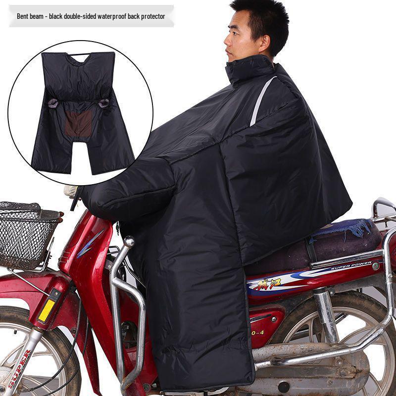 Motorcycle Windshield Plush Knee Pads & Windproof Quilt (Crotch Beam, Thickened, Waterproof, Warm)