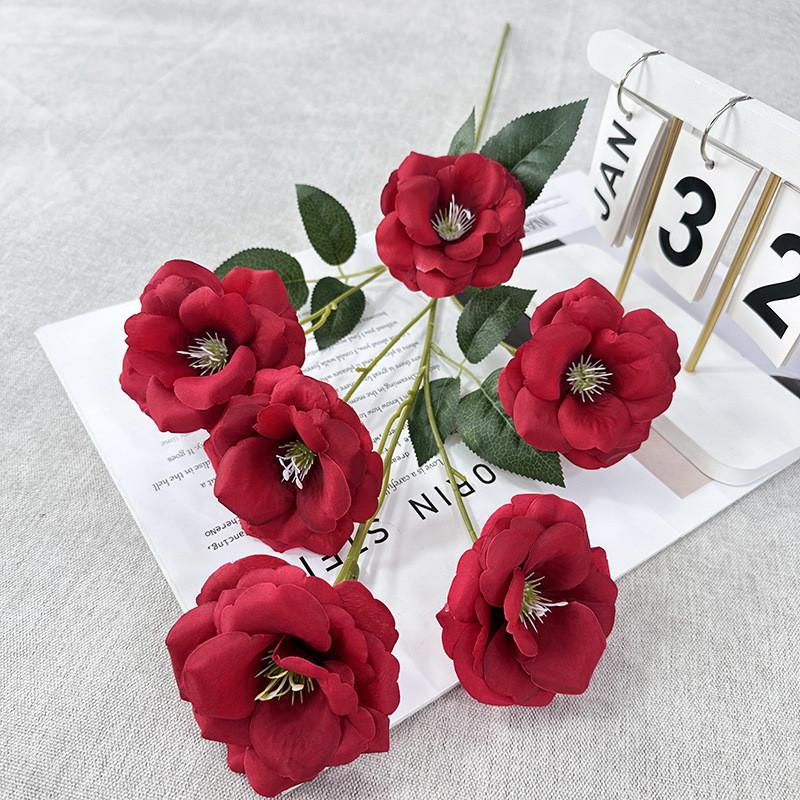 Flower Gardenia Artificial Wedding Hotel Restaurant Desktop Decoration Ornament