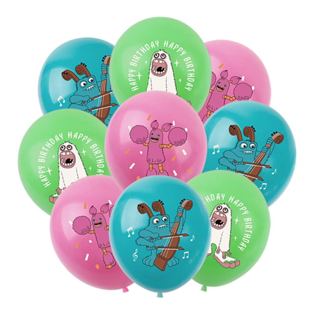 Themed Concert Monster Birthday Party Decorations Hanging Flag Banner Set Balloon