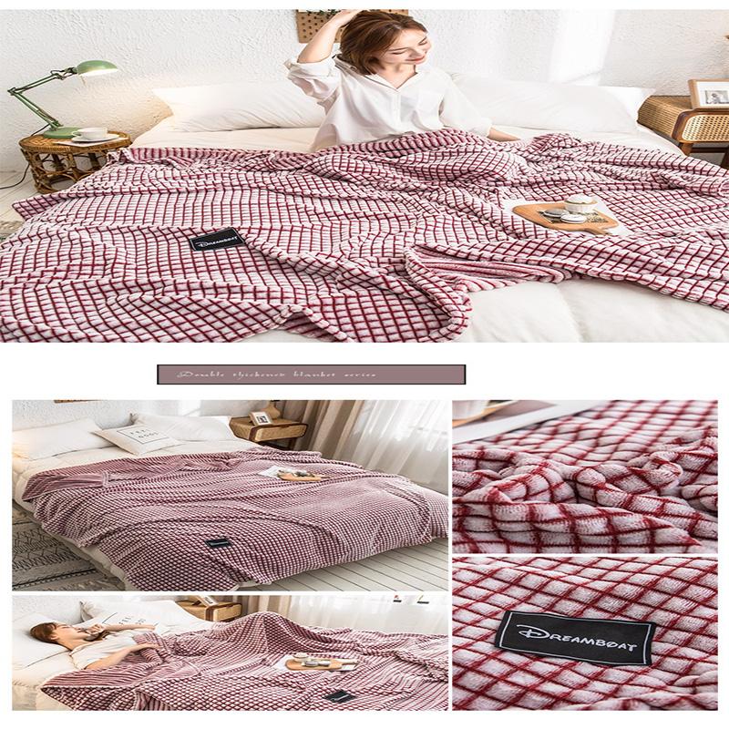 Buy Bonenjoy Plaid for Beds Coral Fleece Blankets Gray Color Plaids