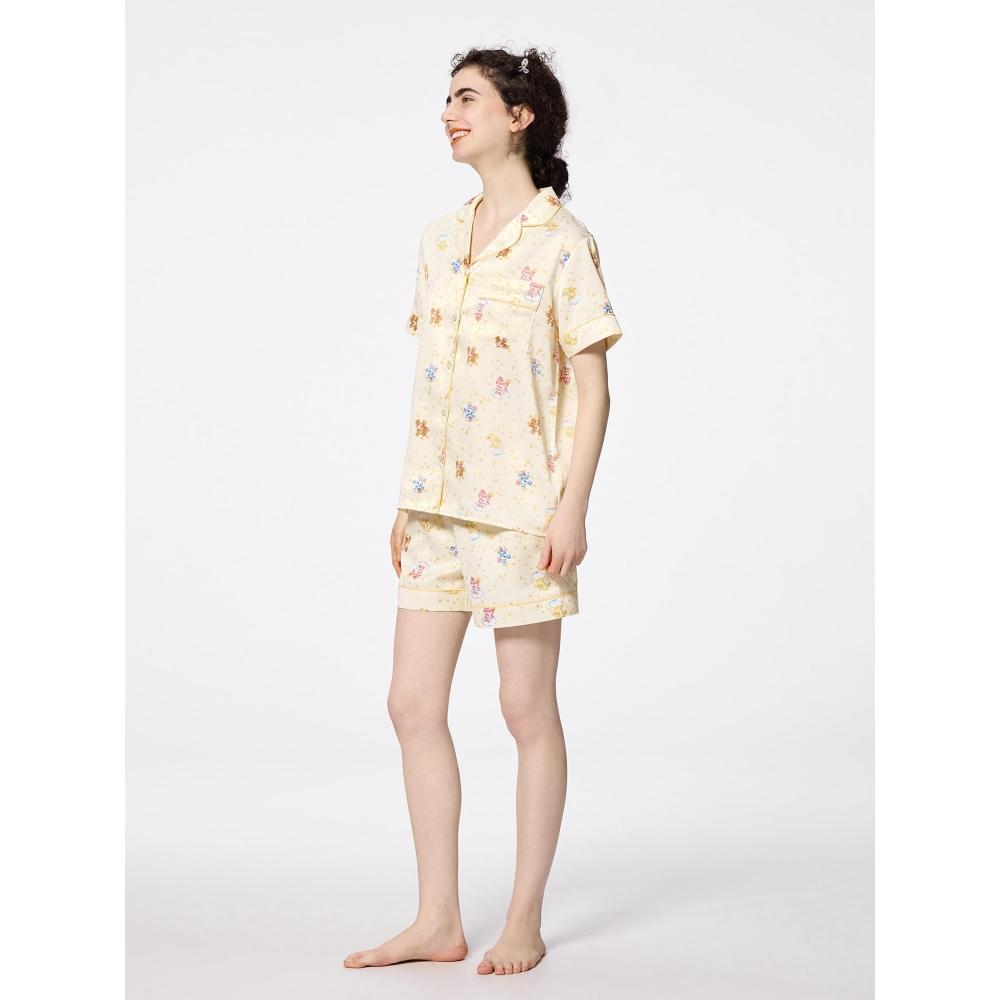 GU by Uniqlo Satin Pajamas  Short Sleeve   Shorts  Care Bears