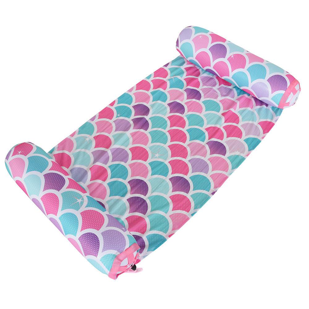 

Тканевое покрытие Новый надувной плавающий матрас Складное водное кресло-реклайнер Спинка С Mermaid