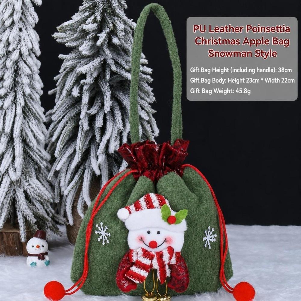 Material Gift Bags Animal Design Handheld Style Candy Bags Apple Candy Print Christmas Decoration Storage Bags Children Party