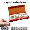 1 Sæt Mini Mahjong Letvægts Bærbar Mini Mahjong Spilsæt Klassisk Kinesisk Mahjong til Rejser Hjemmefester