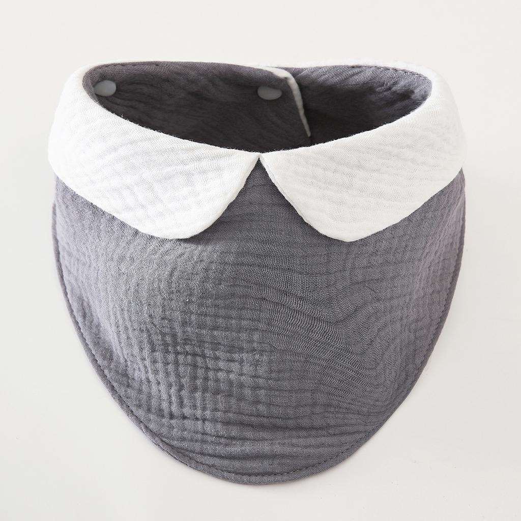 Pure Cotton Solid Six-layer 360 Rotatable Baby Feeding Bibs Toddler Saliva Towel Infant Gauze Baby Bib Feeding Baby Accessories