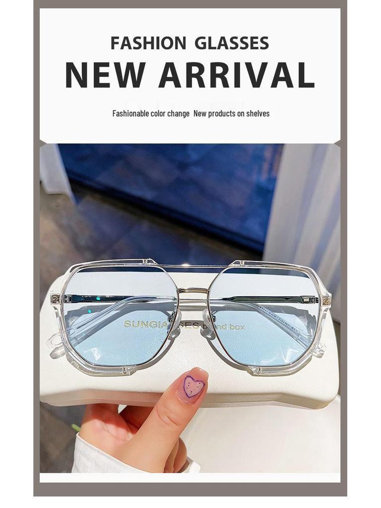 Ochelari maro la modă supradimensionați fotocromi anti-lumină albastră pentru bărbați și femei