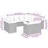 Vidaxl 11-Cz. Conjunto de Muebles de Jardín con Cojines, Marrón, Ratán PE