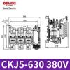 Delixi CKJ5 AC Vacuum Contactor 80A-630A, Voltage Options: 220V/380V