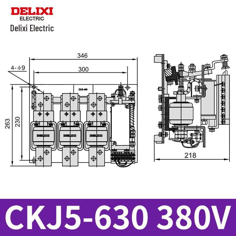 Delixi CKJ5 AC Vacuum Contactor 80A-630A, Voltage Options: 220V/380V