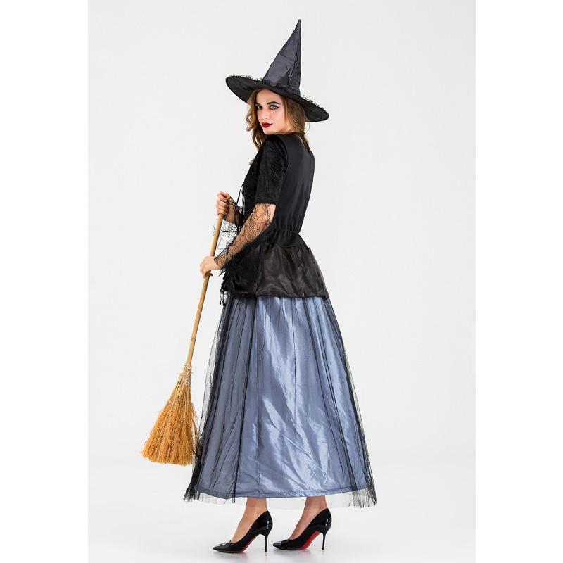 Costumes Halloween New Black Veil Witch Costume Witch Costume Temperament Witch Night Ghost Game Costume