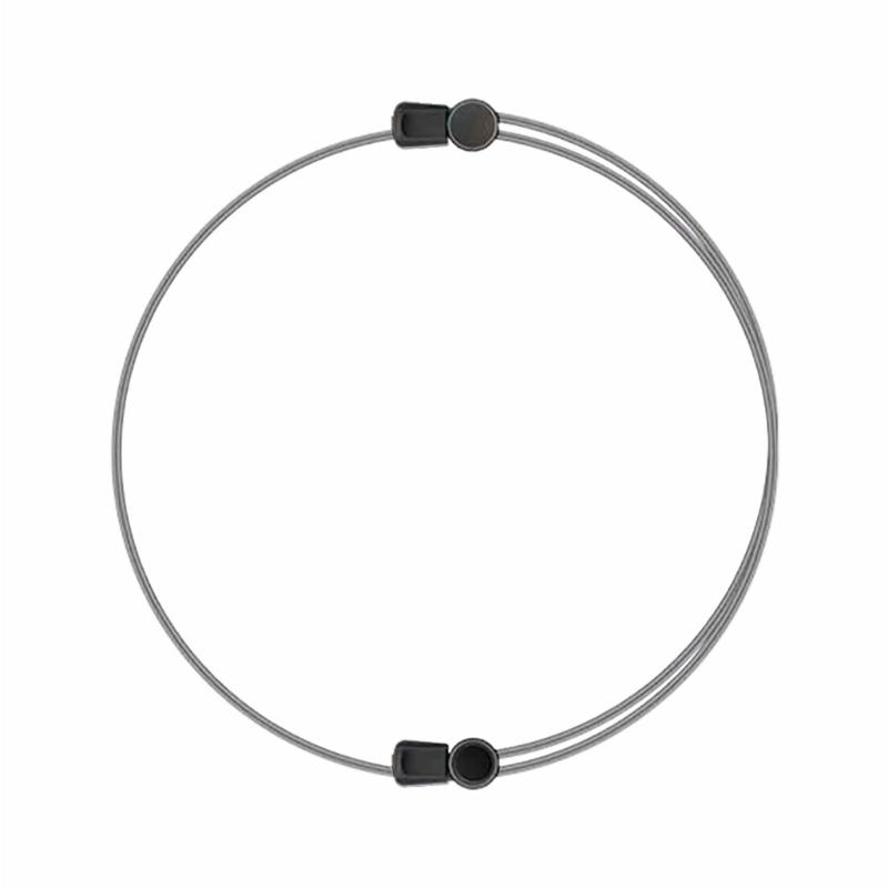 Nastavitelná šňůrka v pase Elastický crop top pásek pro šaty a svetry, Pletená stahovací šňůrka na oděvy s posuvnými zarážkami pro DIY úpravy L šedá barva
