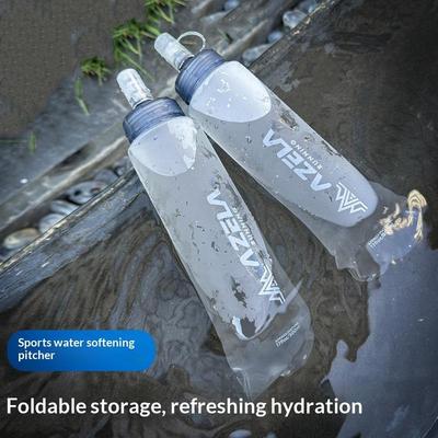 Bouteille d'eau de sport pliable d'été 250/500 ml TPU Tasse à eau pour course à pied Sac à eau souple portable pour camping Course à pied Cyclisme