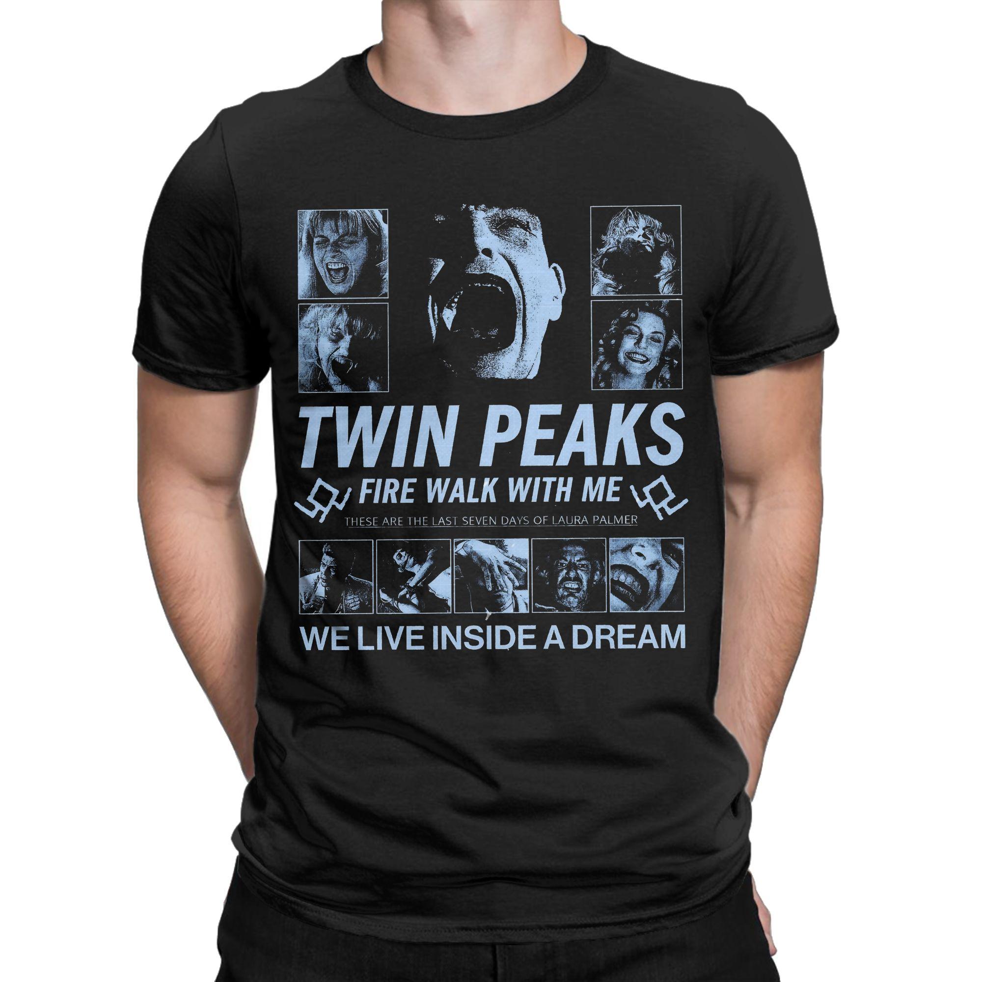 Welcome To Twin Peaks Classic TV Drama Still Print Tshirt Unisex Women Oneck Cotton Summer Tee Oversized Casual Harajuku Wind Top L