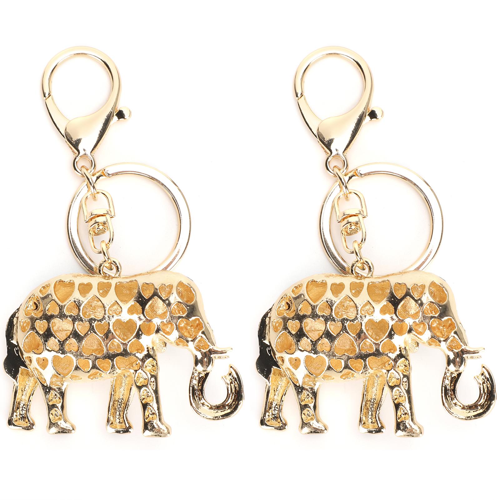 

2 шт. брелок для ключей из сплава с рисунком животных, милый стильный брелок для девочек, украшение на сумку, подарочная игрушка