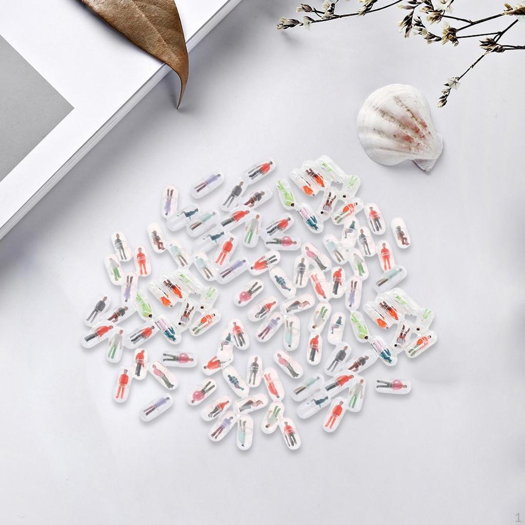 100pcs Transparent Shell Villain, Figurines diy for Jewelry Craft Making Epoxy Filling