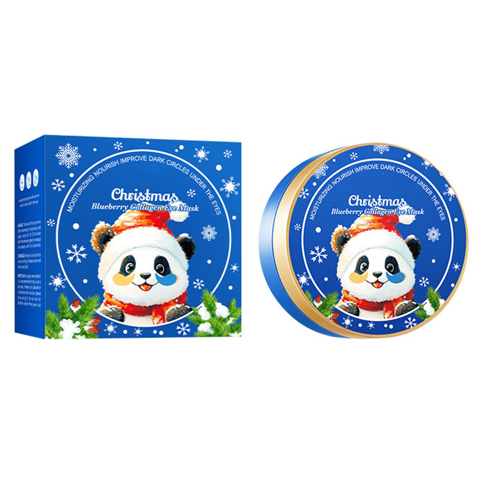 

30 Pairs of Christmas Themed Hydrating Eye Masks Soothing Collagen Patches for a Radiant Holiday Glow One Size синій