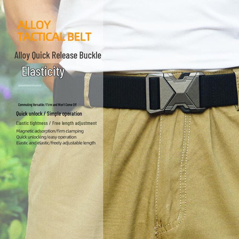 Aowei Men's Outdoor Tactical Elastic Nylon Belt