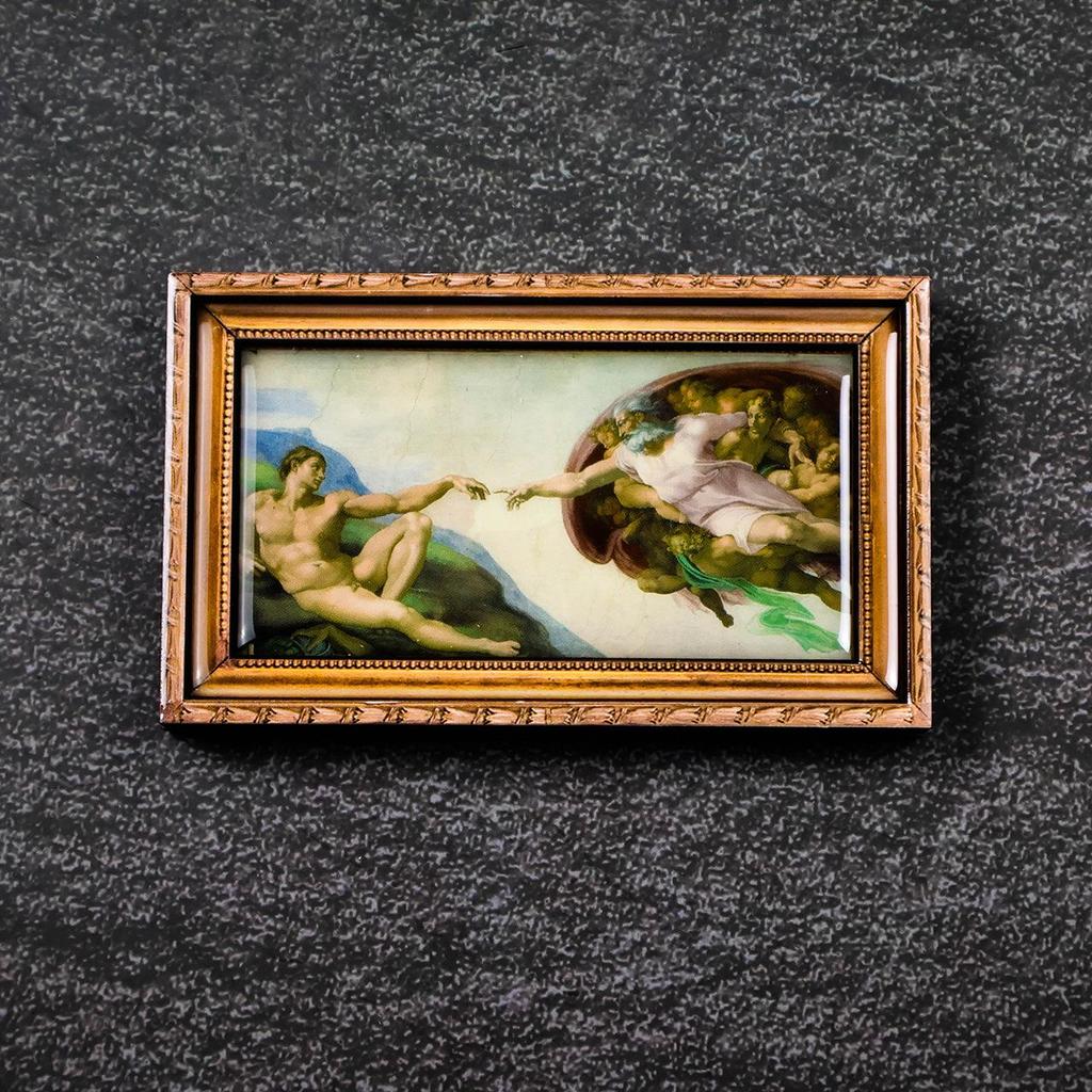 World-Famous Paintings: Cultural Creative Wooden Fridge Magnets - Retro Oil Painting Gifts