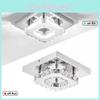 Contemporary Square Crystal Led Ceiling Lamp Ideal For Dining Room And Hallway