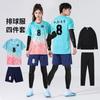 Quick-Dry Volleyball Jersey Set Unisex Long Sleeve Sports Uniform Training Competition