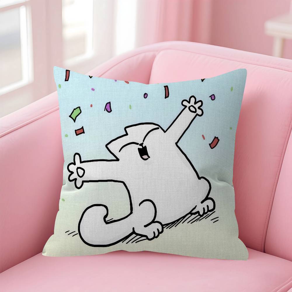 Kawaii SSimons Cat anime  pillow cover sofa cushion cover home room decoration children gift