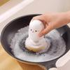 Cute Cat Kitchen Bru Sponge Dishcloth Pot Brush Wood Pulp Cotton Magic Cleaner Brush Special Tool For Kitchen Burning