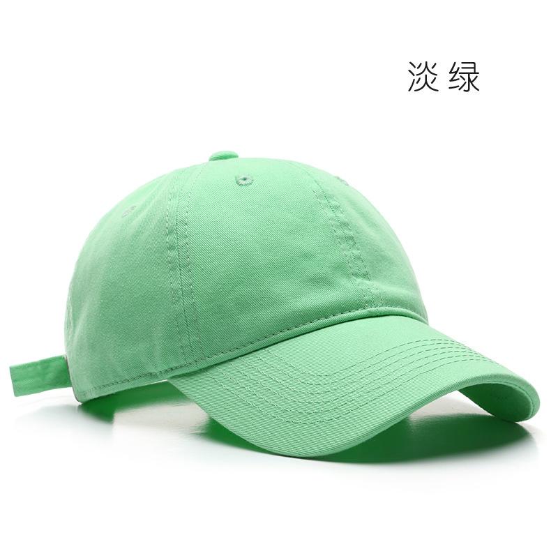 Washed Curved Brim Cotton Cap Solid Color Cotton Light Board Sun Protection Sunshade Baseball Cap