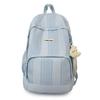 Schoolbag New Sweetheart Girl Corrugated Plaid Backpack Niche Design Sense Simple Versatile Female College Student Class Backpack